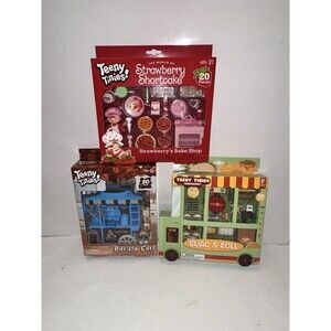 Teeny Tinies Strawberry Shortcakes Bake Shop Barista Cart Guac Roll Diorama Lot
